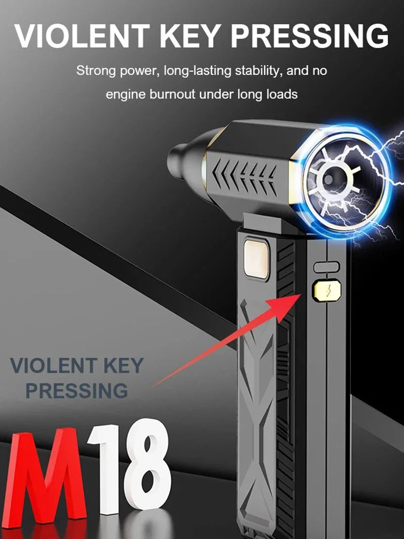 2026 New 1000000RPM Turbo Jet Blower 2in1 Super Powerful Air Blower Vacuum Dust Cleaner USB Rechargeable 65m/s Violent Blower