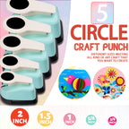 Circle Cutters Paper Hole Punch Cutter Tool Set 2 inch 50mm 38mm 25mm 16mm 9mm Circle Shapes Hole for card making scrapbooking
