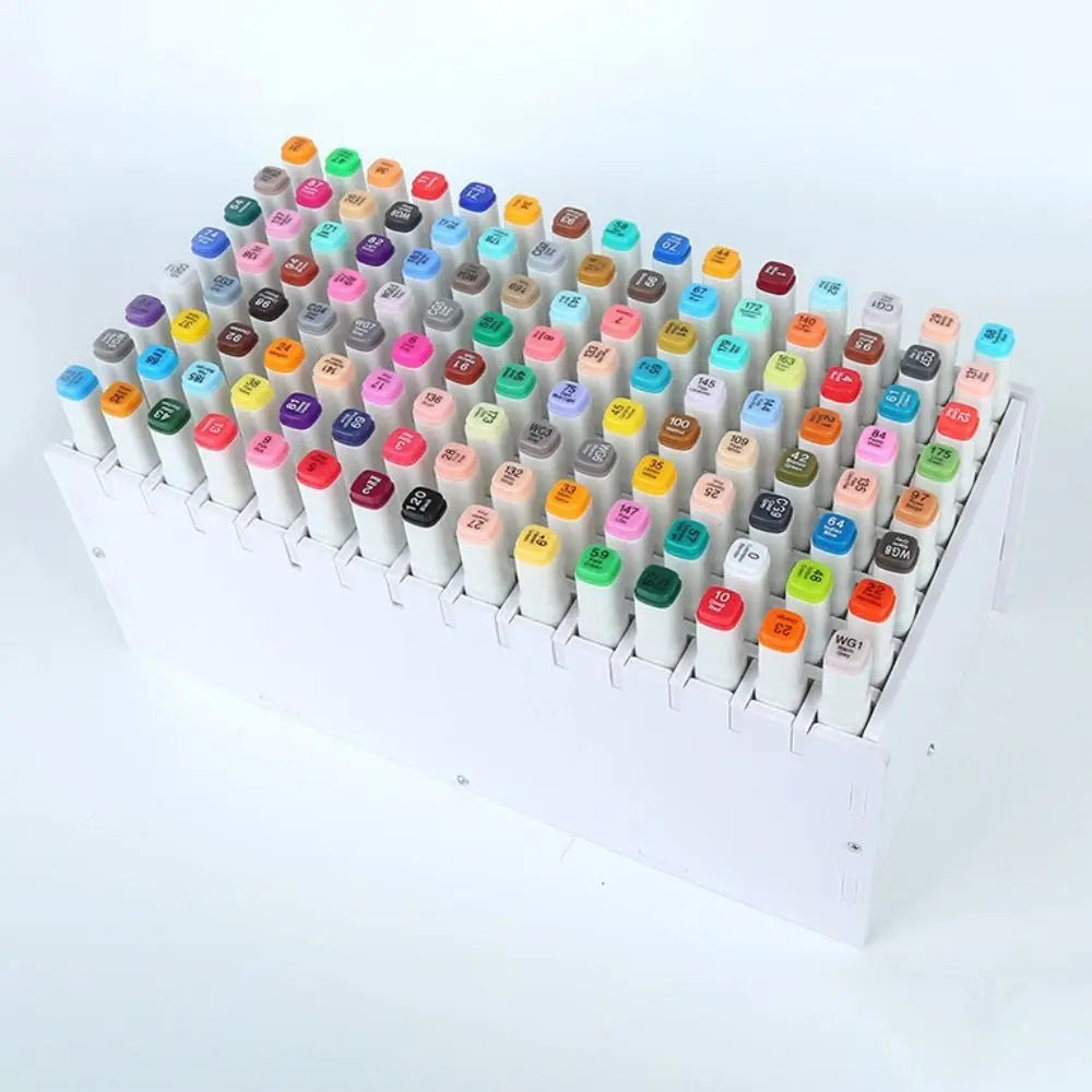 New PVC Art Marker Rack 72/120/180/240 Grids Large Capacity Marker Pen Holder Multi Slots Mark Pen Storage Box Art Tools