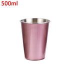 200/300/400/500ml Stainless Steel Beer Cups Household Office Metal Water Drinks Coffee Tumbler Tea Milk Mugs Kitchen Drinkware
