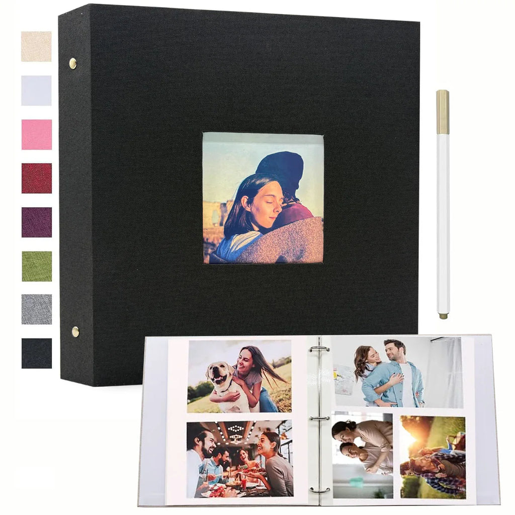 1 Linen Album  3-Ring Scrapbook Album Holds 8x10 5x7 4x6 Photos DIY Album Perfect Gift for Family Weddings and Adventures