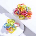 50Pcs Children Small Rubber Bands Girls Hair Ties Headbands Non Damaging Tie Ponytail High Elastic Durable Scrunchies Hair Rope