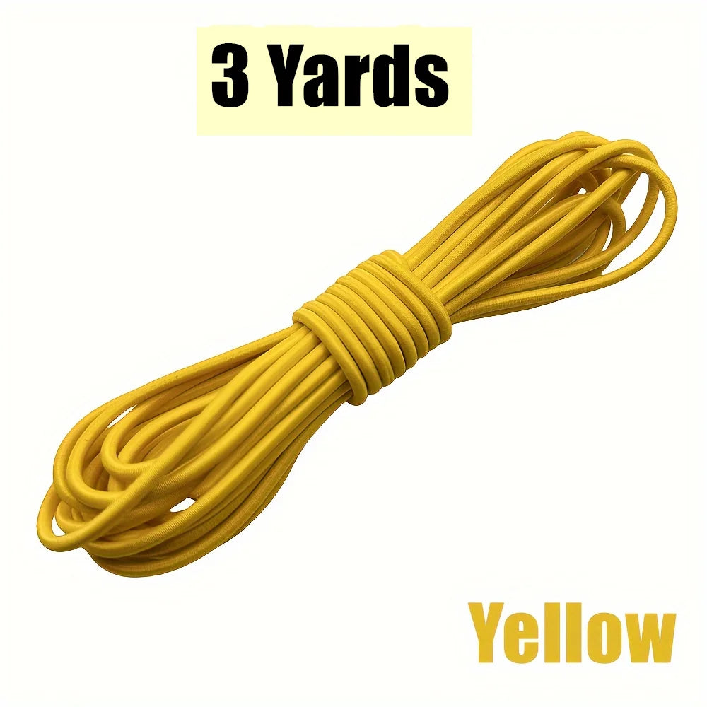 3 Yards 3mm Round Elastics Bungee Shock Cord Elastic Rope Rubber Band Strap String Cordon Shoelaces Sewing Accessories