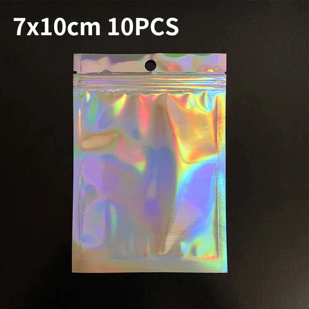 Resealable Laser Ziplock Bags For Necklace Food Storage Bags Pouch Packaging Bag Multifunctional Bubble Mailers