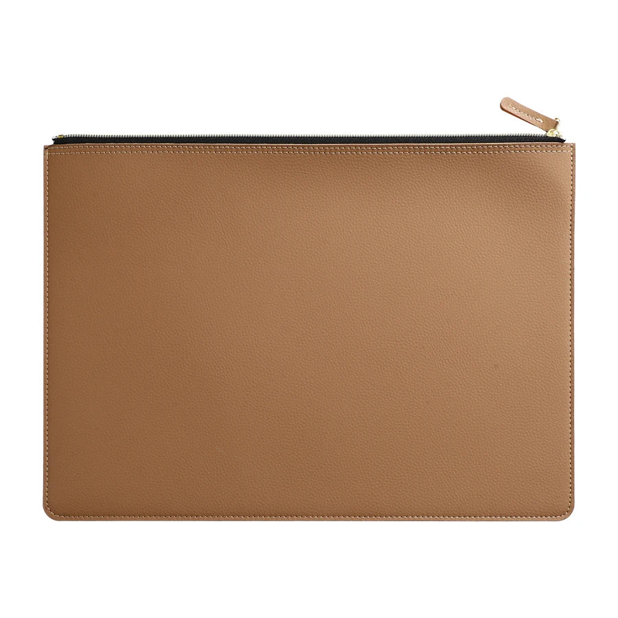 A4 Leather Zipper Bag in Multiple Colors Business Briefcase PU Document Bag for Professional Use