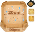 Large Air Fryer Disposable Paper Liners Nonstick 23cm Oven Airfryer Parchment Baking Paper for Ninja COSORI Grill Cooking Basket