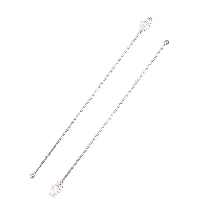 ✔1/2Pcs 24CM Coffee Stirrers Reusable Bar Stainless Steel Stirrer Multi-Function Decorative Stir Sticks For Drinks Mixing Bar