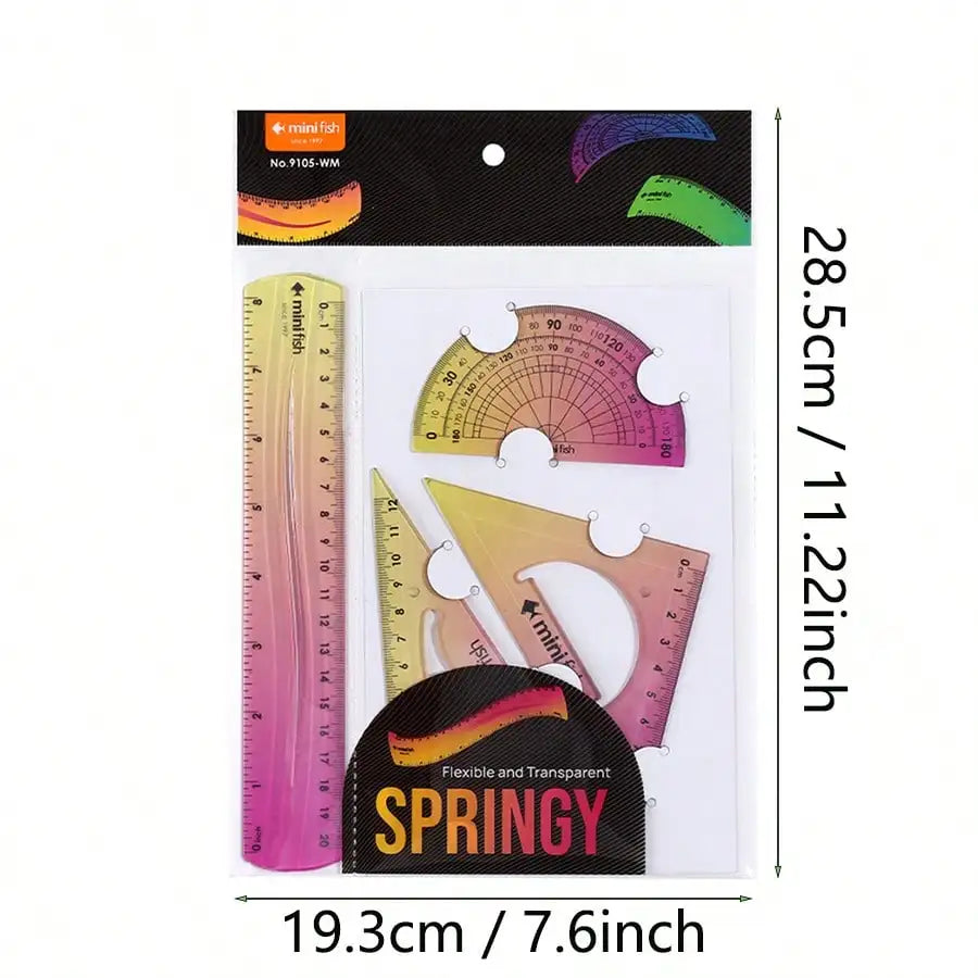 20cm Soft Ruler  with Gradient Ombre Style and Length Measured in Both Centimeters and Inches Suitable  Students  School Use