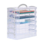 3/6-layer Paintbrush Box Watercolor Detachable Pen Storage Box Color Multi-function Stationery Organizer School Supplies