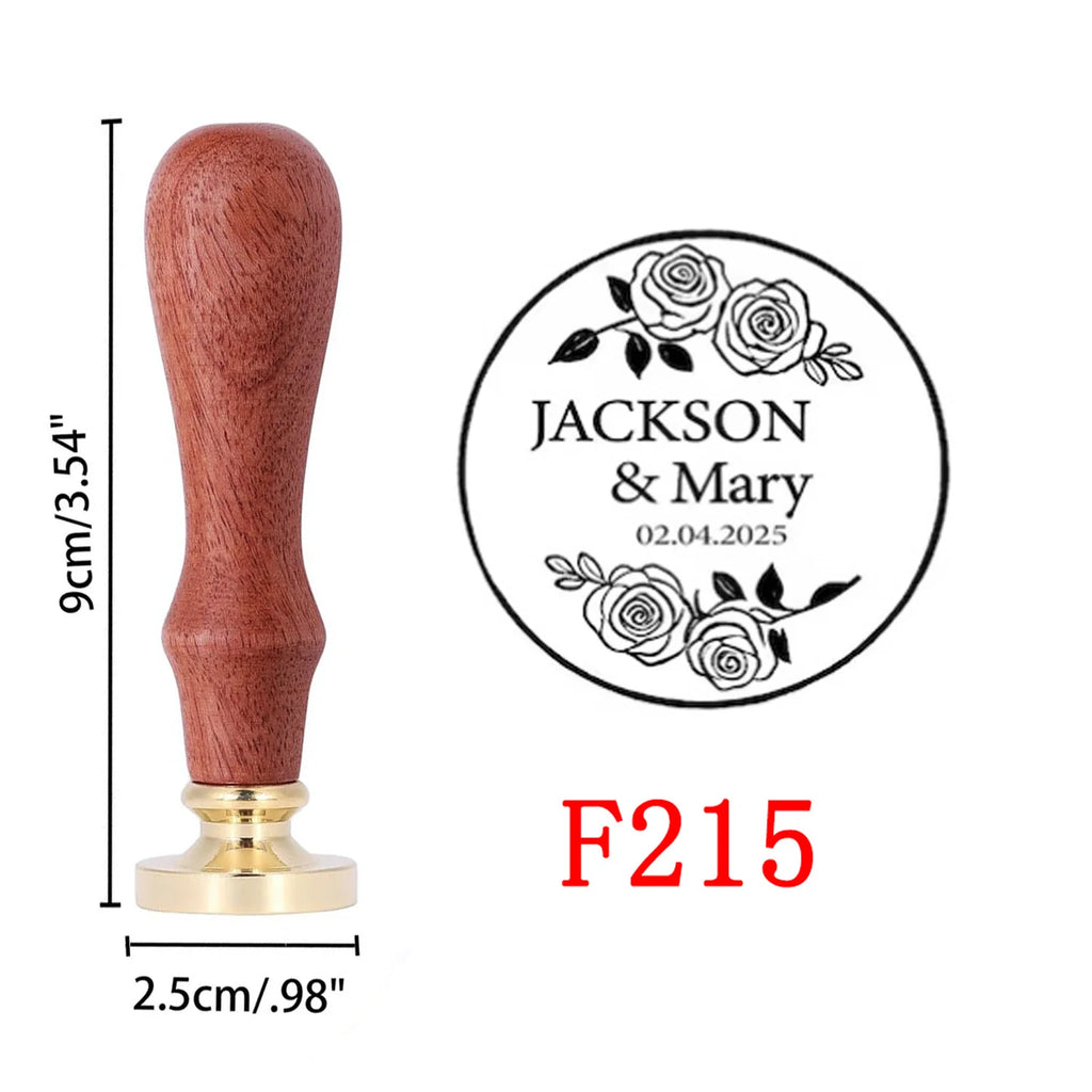 Custom Wax Seal Stamp and Wooden Handle set, For Wedding Invitation, Multiple Designs, Personalized Logo Wax Stamp, Initial Wax