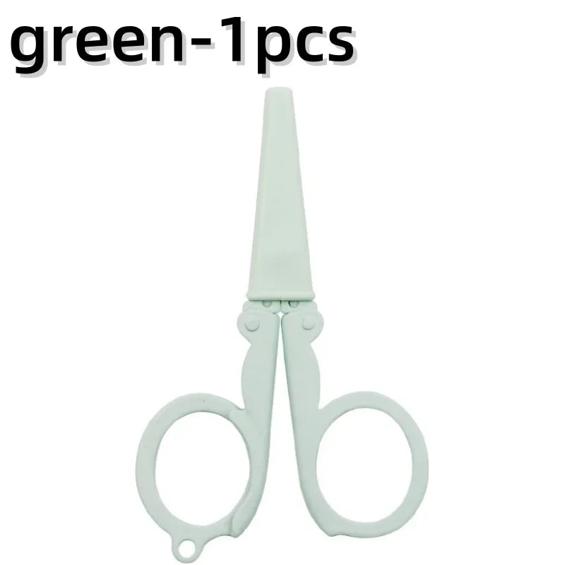 Cute Foldable Scissors Mini Morandi Paper Cutter Knife Portable Envelopes Opener DIY Handmade Art Tools School Office Supplies