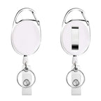 1 Pcs Aluminum Alloy Card Cover Case Bank Business Work Card Holder with ABS Retractable Badge Reel Credit ID Card Badge Bag