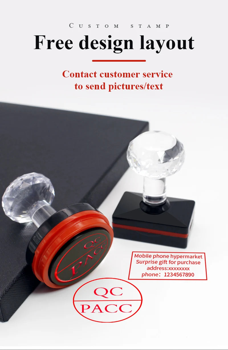Personalized Logo Self inking Stamp Customized Photosensitive ink Stamp Your design picture