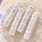 Cute Cat Emoji Stamp Daily Life Work Good Mood Series Cartoon Mini Pattern Stamps for Journaling Planner Diy Scrapbooking Decor