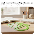 Blind Accessible Geometry Set Raised Markings Translucent Green Geometry Set