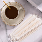 300/100pcs Wooden Coffee Stirrers Individually Wrapped Disposable Tea Drink Cocktail Mixer Swizzle Sticks Round End 5.5Inch Long