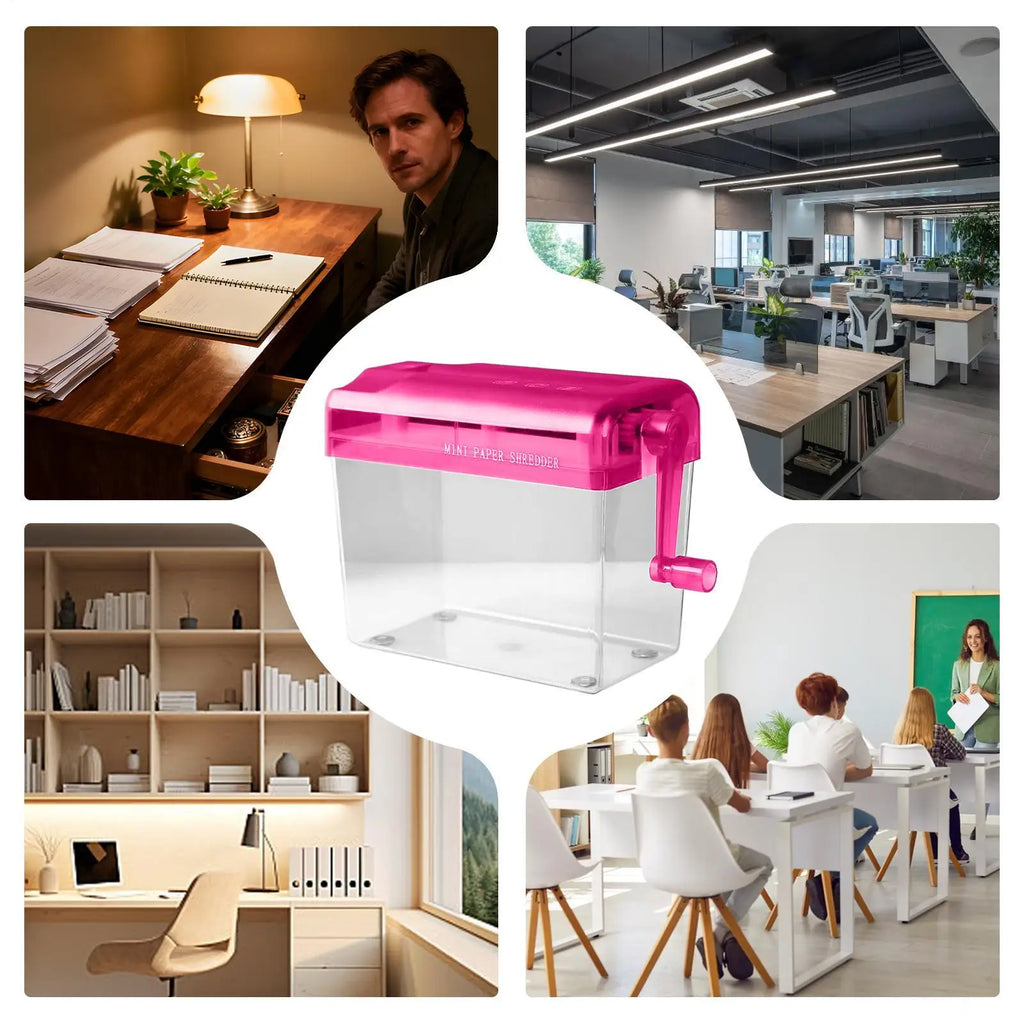 Small Paper Shredder Manual Document Shredder Household Paper Shredding Solution Household Small Mini Paper Shredder Tool