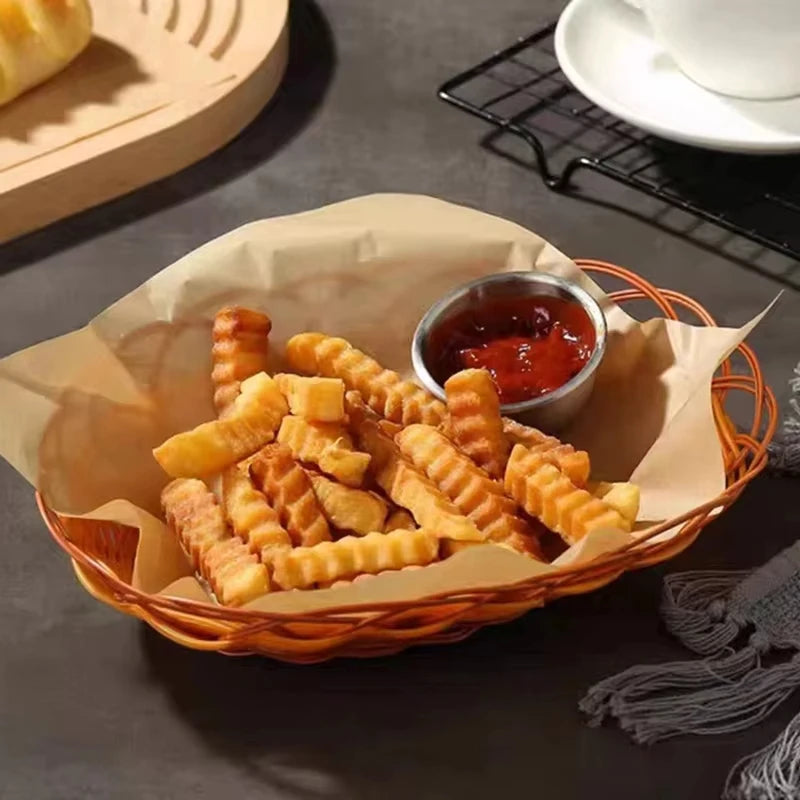 50/100/200PCS Baking Paper Parchment Baking Sheet Oven Air Fryer Grilling Paper Mat Kitchen Rectangle Bread Cake Baking Pads