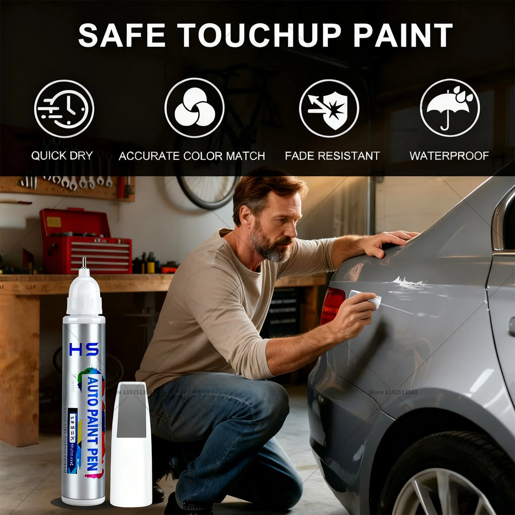 For Tesla Model 3 Y X S Scratch Removal and Wheel Hub Touch Up Pen Paint Clear Coat To Enhance Gloss Pearl White Deepsea Blue