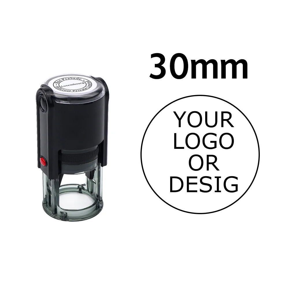 Custom Self-Inking Stamp 25/30/40/50mm Round Logo Design P Personalized Press-type Inking Stamp for Wedding Invitation Envelope