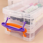 3/6-layer Paintbrush Box Watercolor Detachable Pen Storage Box Color Multi-function Stationery Organizer School Supplies