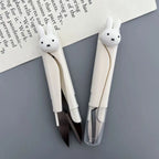 New Cute Miffy Bunny Sweet Creative Cartoon Pattern Simple Fashion Small Portable Plastic Scissors for Students Doing Crafts
