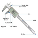Digital Vernier Caliper Plastic Pachometer Digital Ruler Carpentry Tool Caliber Measuring Tool Digital Caliper Depth Gauge