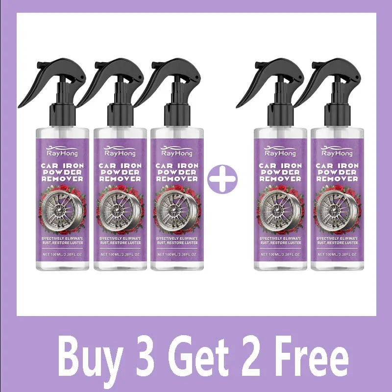 Car Paint & Wheel Iron Particles Powder Cleaning Super Rust Dust Remover Spray Metal Surface Defender Auto Rim Cleaner