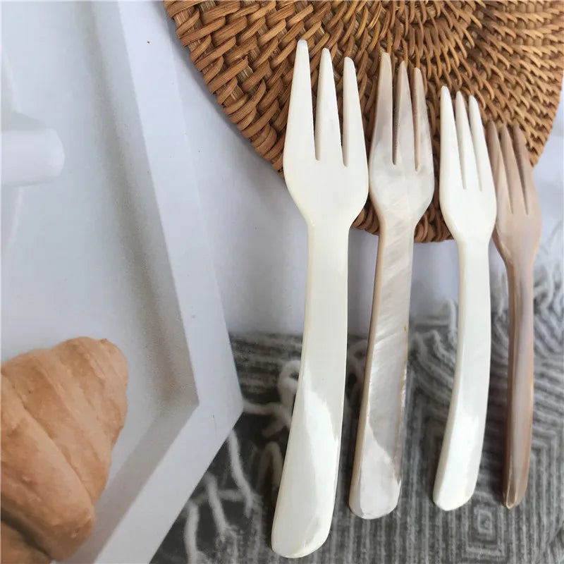 Kitchen Tools 9-13CM Natural Shell Ice Spoon Cream Coffee Caviar Spoon Mother of Pearl Seashells Stirring Spoons Teaspoon Crafts