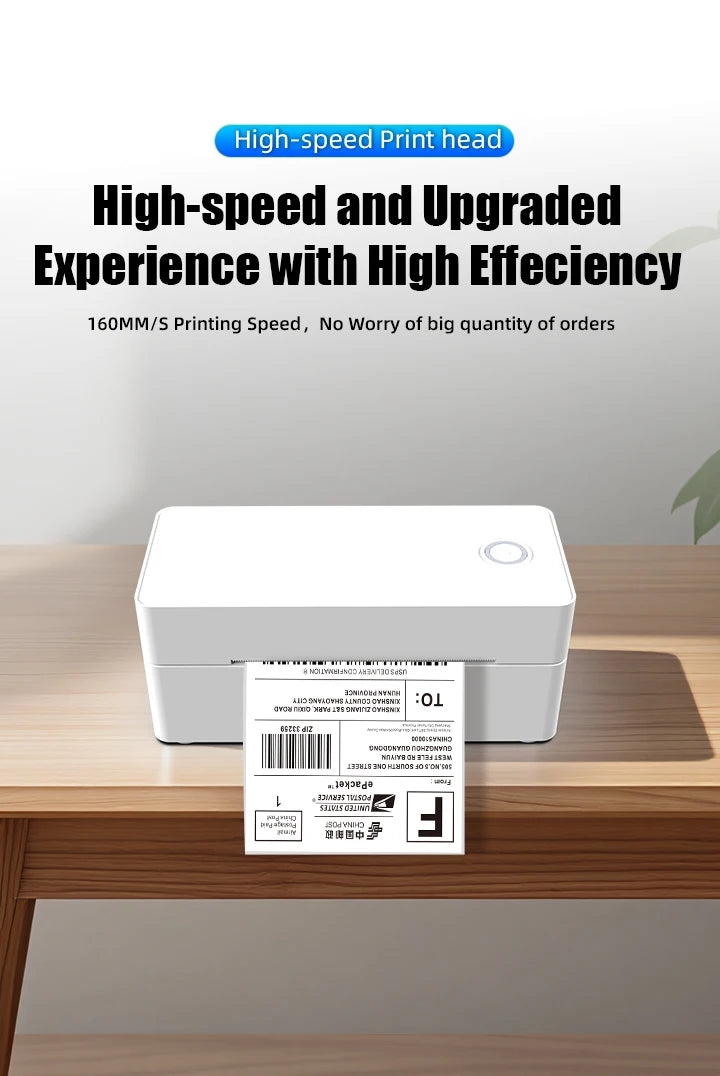 4X6 Thermal Label Printer Bluetooth Wireless Shipping Compatible With iPhone Android Mac Window - Shipping Label Printer