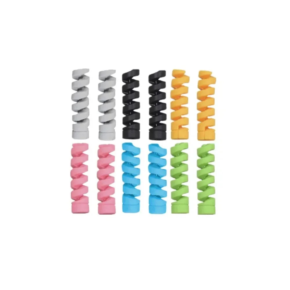12PCS Charging Cable Protector Cover USB Cable Earphone Wire Spiral Cord Protector for IPhone 13 Samsung S21 Xiaomi Poco Cable
