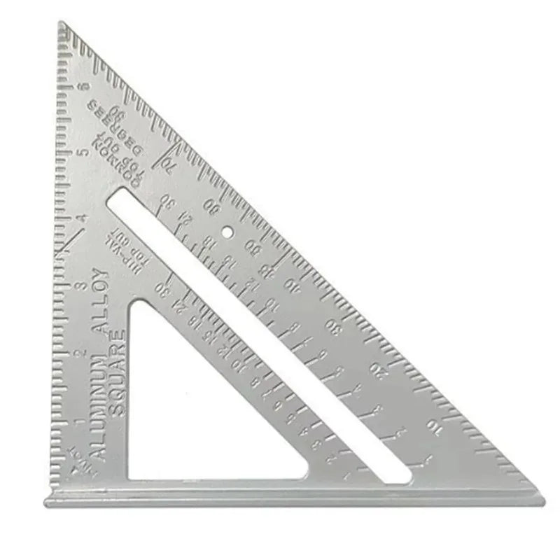 New Angle Ruler Square Woodworking Tools 1pcs 7Inch Triangle Ruler Measurement Tool Aluminium Alloy Carpenter Tools Inch Metric