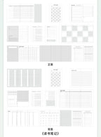 A7M5 Two Size 20Sheets Loose Leaf Inner Page Notebook Refill Spiral Weekly Monthly To Do Inside Paper Stationery