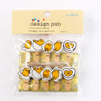 10 Pcs/Lot Creative Cartoon Animal Wooden Clip With Hemp Rope Photo Paper Clothespin Craft Clips Party Decoration Clip