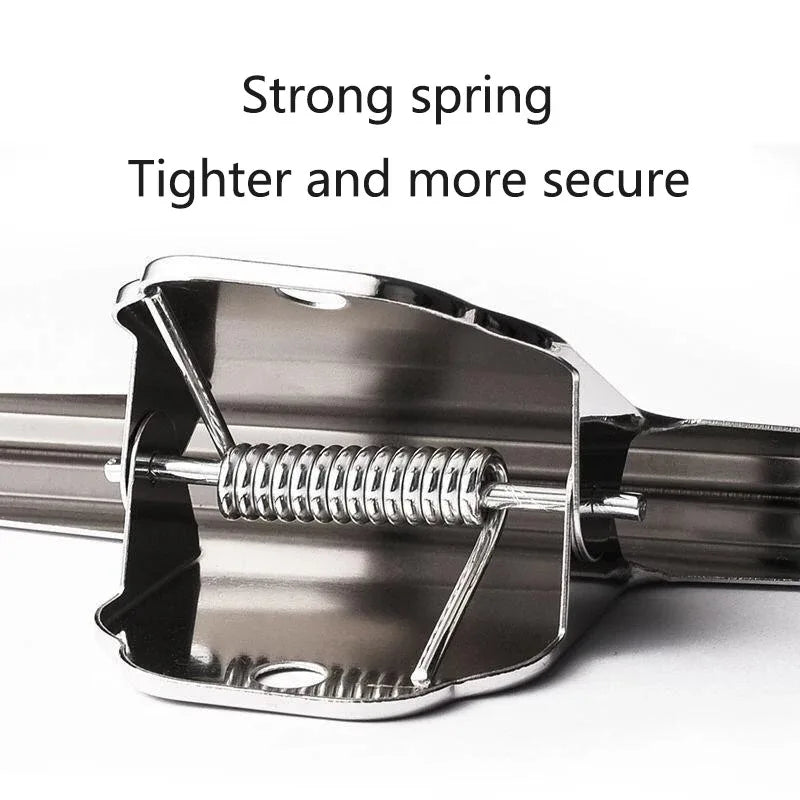 6Pcs Stainless Steel Round Clamps Strong Multi-specification Mountain-shaped Clamps Dovetail Clamps Bill and Document Clamps