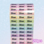 Custom Waterproof Name Tag Sticker Kawaii Rainbow Stickers Decals Personalized First Name Label for Children School Stationery