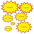 Burst Sign With Mid Flap Shelf Data Channel Pvc Star Pricecard Split Bursts Price Tag Card Pop Advertising Promotion Ticket