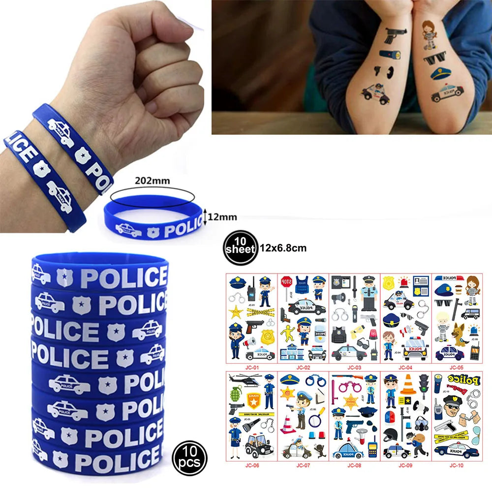 Police Party Plates Napkins Police Birthday Party Tableware Set Police Officer Car Party Decorations Favors Police Theme Party