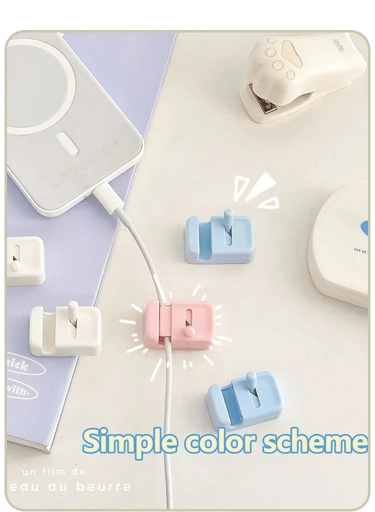 Cable Management Clip For Desk - Simple No-Drill Edge-Mounted Cord Organizer For Charging Cables And Data Wires.