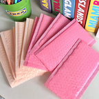 10pcs/Pack Pink Purple Bubble Bag Thicked Express Package Bag Self Adhesive Courier Shipping Mailers Sticker Holder