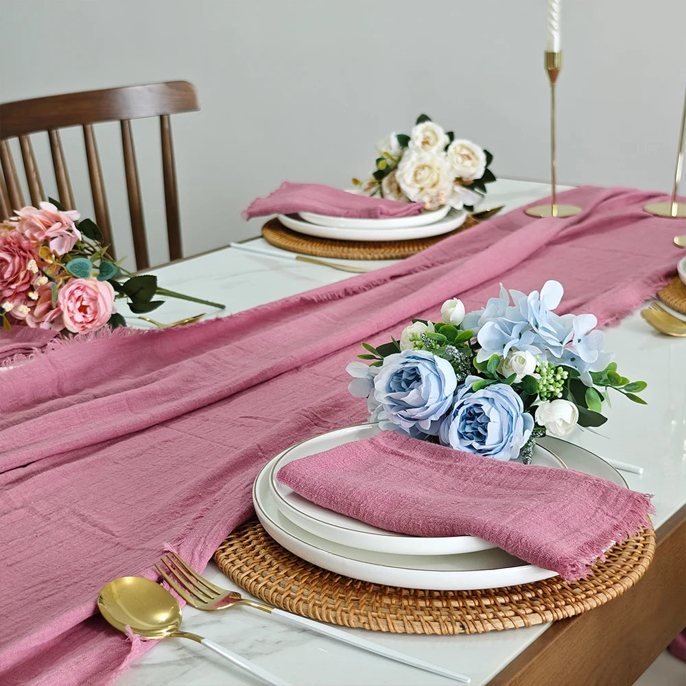 6PCS 43x43cm Dinner Table Rustic Decor Muslin Tea Towels, Birthday Decore Retro Cotton Cheesecloth, Cotton Gauze Wedding Napkins