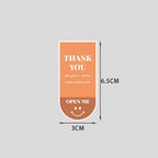 50-100pcs Colour Thank You For Your Order Stickers Smile Decorative Sealing Stickers For Business Delivery Packaging Mailing Bag