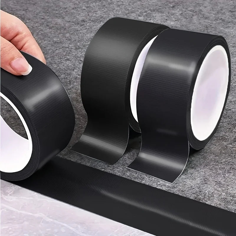YITAPE Heavy Duty Duct Tape Black 4.5cm*20M Strong Adhesive Waterproof Cloth Tape No Residue for Indoor Outdoor Repair Sealing