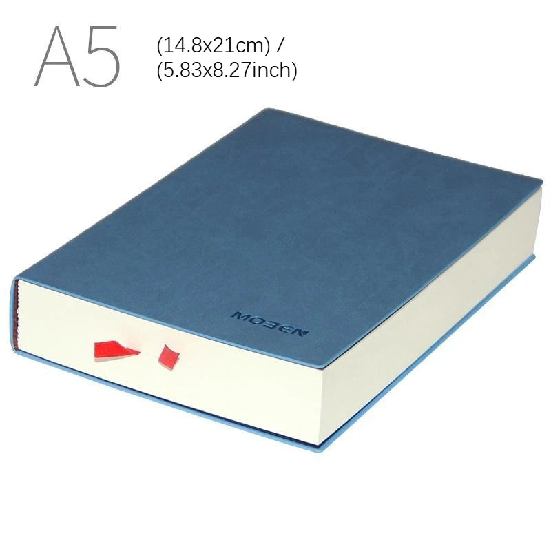 640 Page Horizontal Line/Grid /Blank Thick Business Notebook A4/A5 School Waterproof Leather Office Stationery Diary Notebook