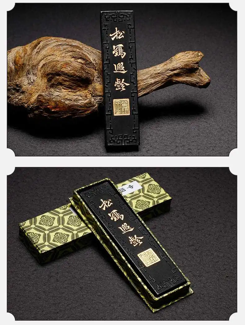 Chinese Sumi Ink Stick Pine Soot Solid Ink Stick Calligraphy Artist Painting Watercolor Fabric Paint Ink Block Painting Inkstick