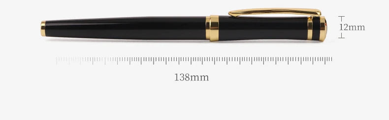 Luxury Metal Silver Black Signature Ballpoint Pens for Business Writing Office Supplies Stationery Customized Logo Name Gift