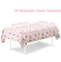Spring Flowers Fairy Disposable Plastic Tablecloth Happy Birthday Party Decor Kids Wedding Birthday Party Supplies Baby Shower