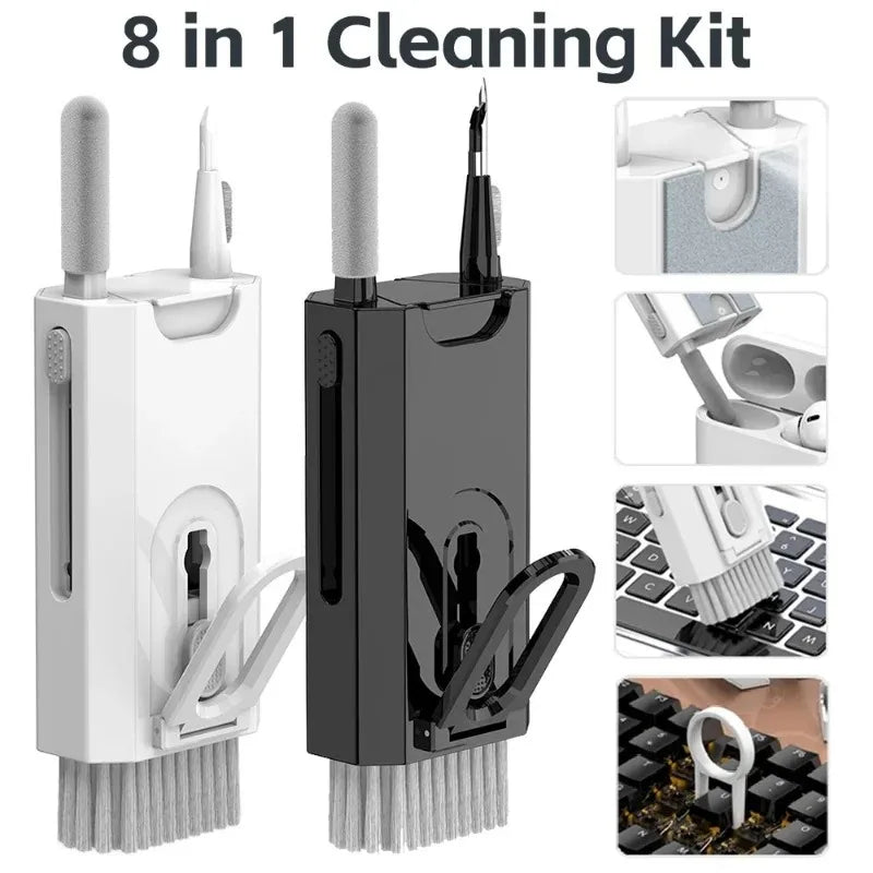 8 in 1 Computer Keyboard Cleaner Kit Brush for Airpods Headset Phone Earphones Cleaning Tool with Keycap Puller