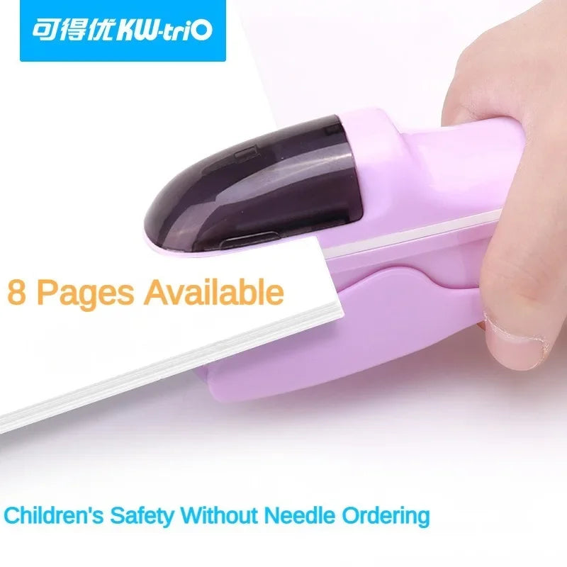 Non-staple Mini Cute Book Stapleless Stapler Paper Stapling Stapler Without Staples Stationery School Supply Office Accessories