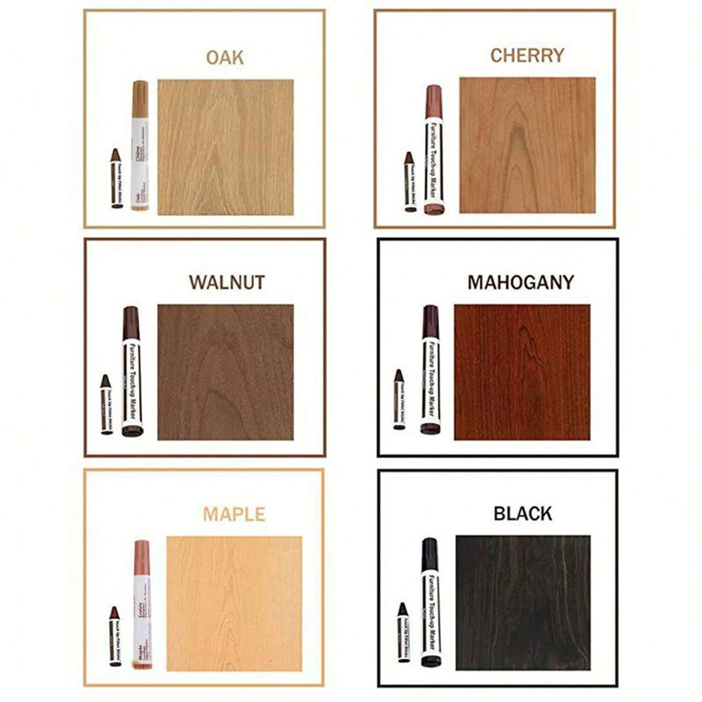 6-21Pcs Furniture Touch Up Kit Markers  Markers Crayons Filler Sticks Paint Pen Wooden Damaged Scratch Repair Pens